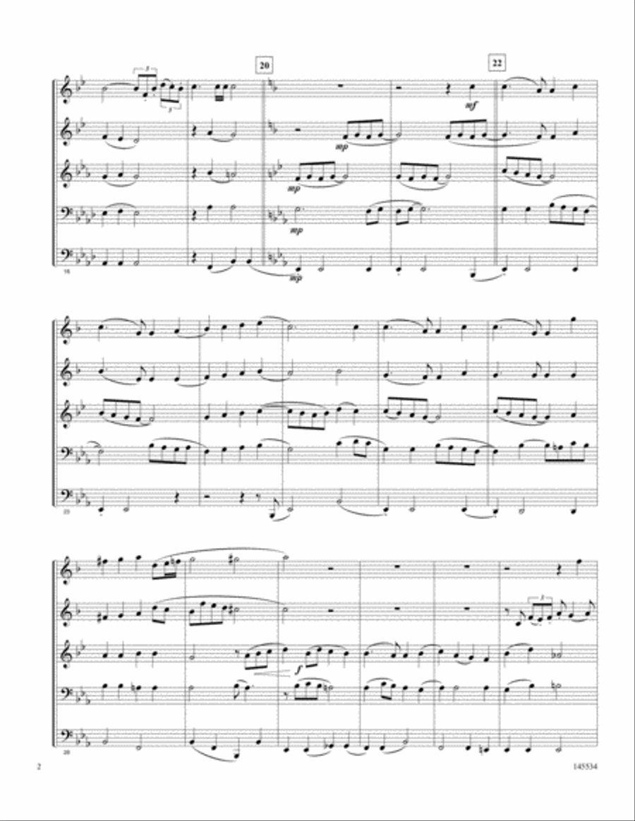 America The Beautiful Brass Quintet scores gallery preview page 2