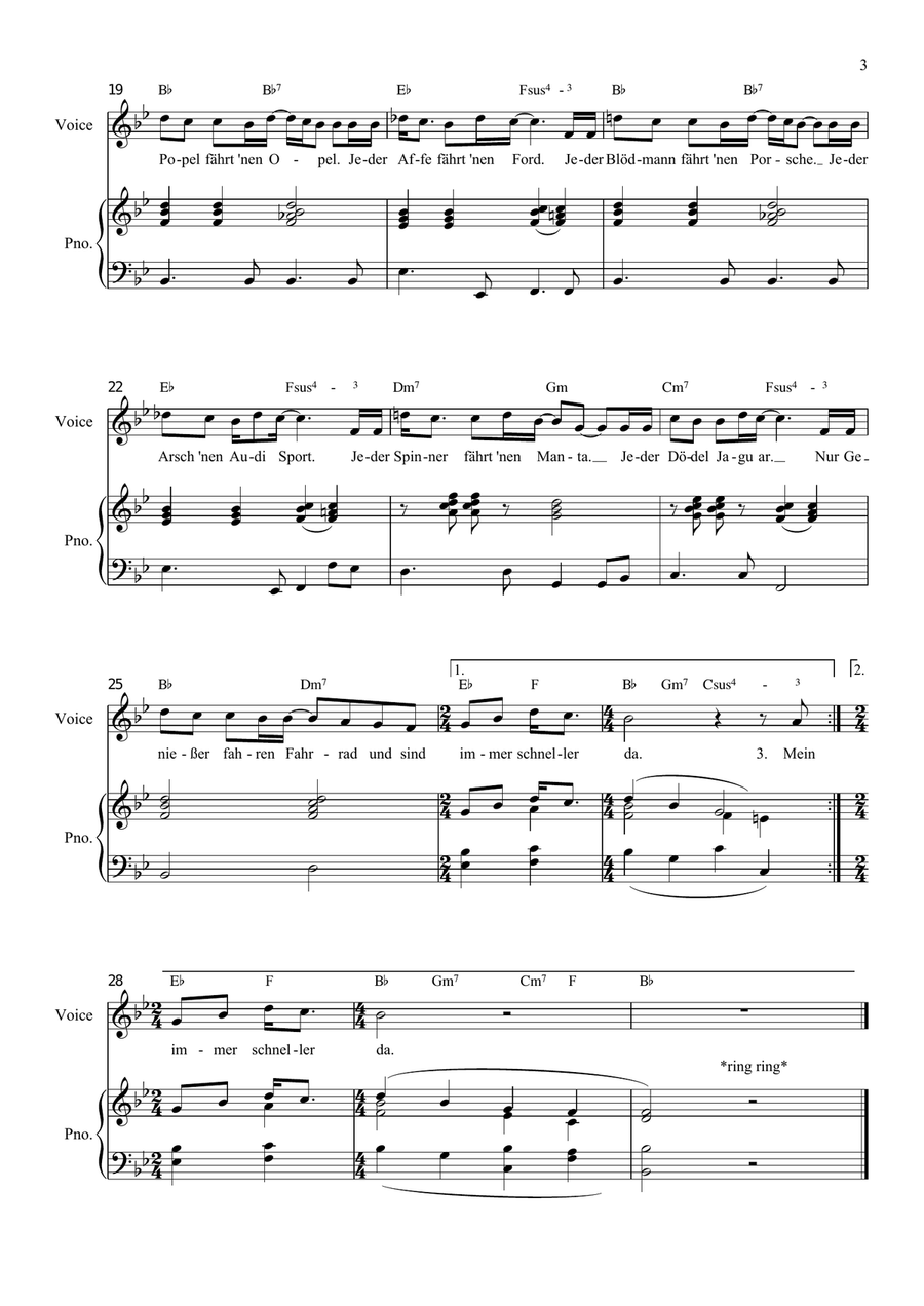 Mein Fahrrad A Cappella scores gallery preview page 4