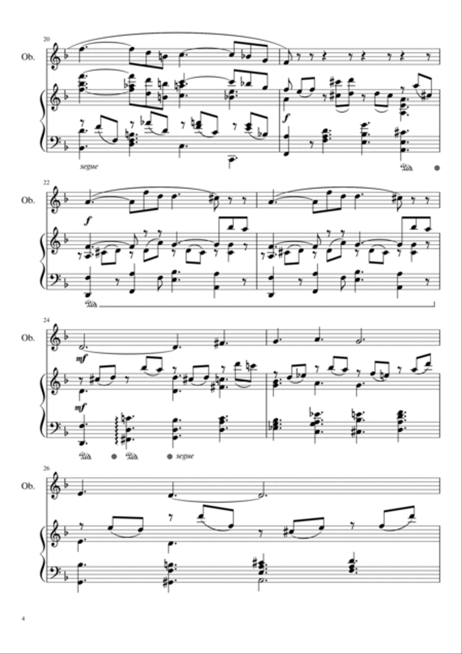 W. A. Mozart 'Lacrymosa' from Requiem K. 626, for Oboe and Piano Piano Accompaniment scores gallery preview page 6