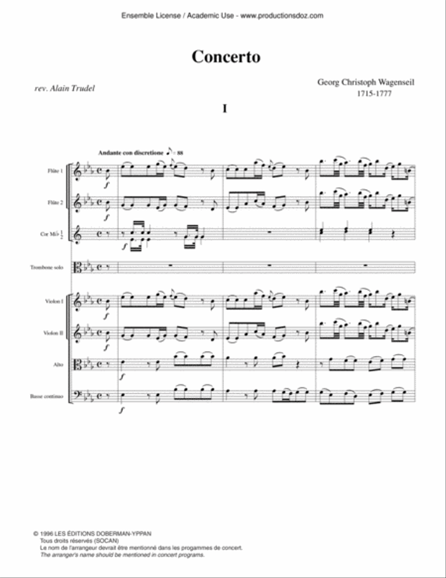 Concerto for trombone (score) Orchestra scores gallery preview page 3