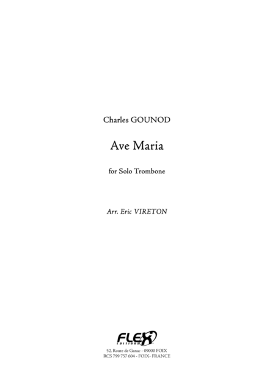 Ave Maria Trombone Solo scores gallery preview page 1