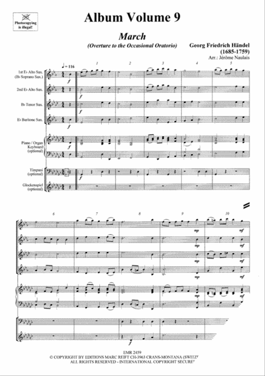 Album Volume 9 Album Volume 9 Saxophone Ensemble scores gallery preview page 3