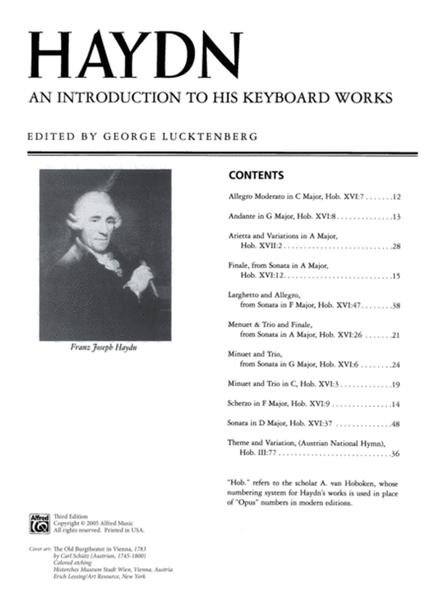 Haydn -- An Introduction to His Keyboard Works