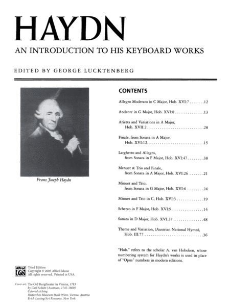 Haydn -- An Introduction to His Keyboard Works