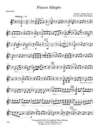Fiocco Allegro: 2nd Violin
