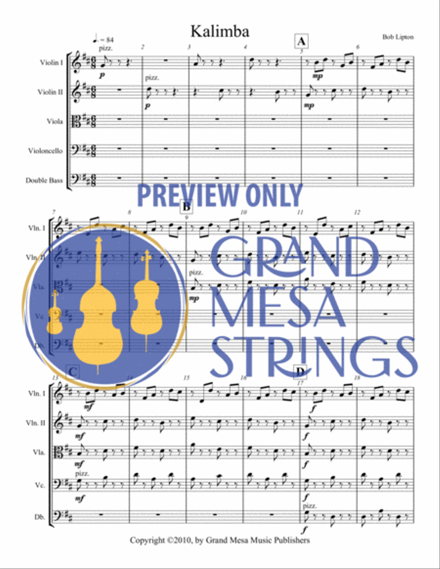 Kalimba - African Thumb Piano String Orchestra scores gallery preview page 2