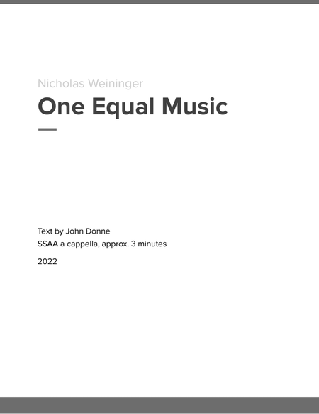 One Equal Music image number null