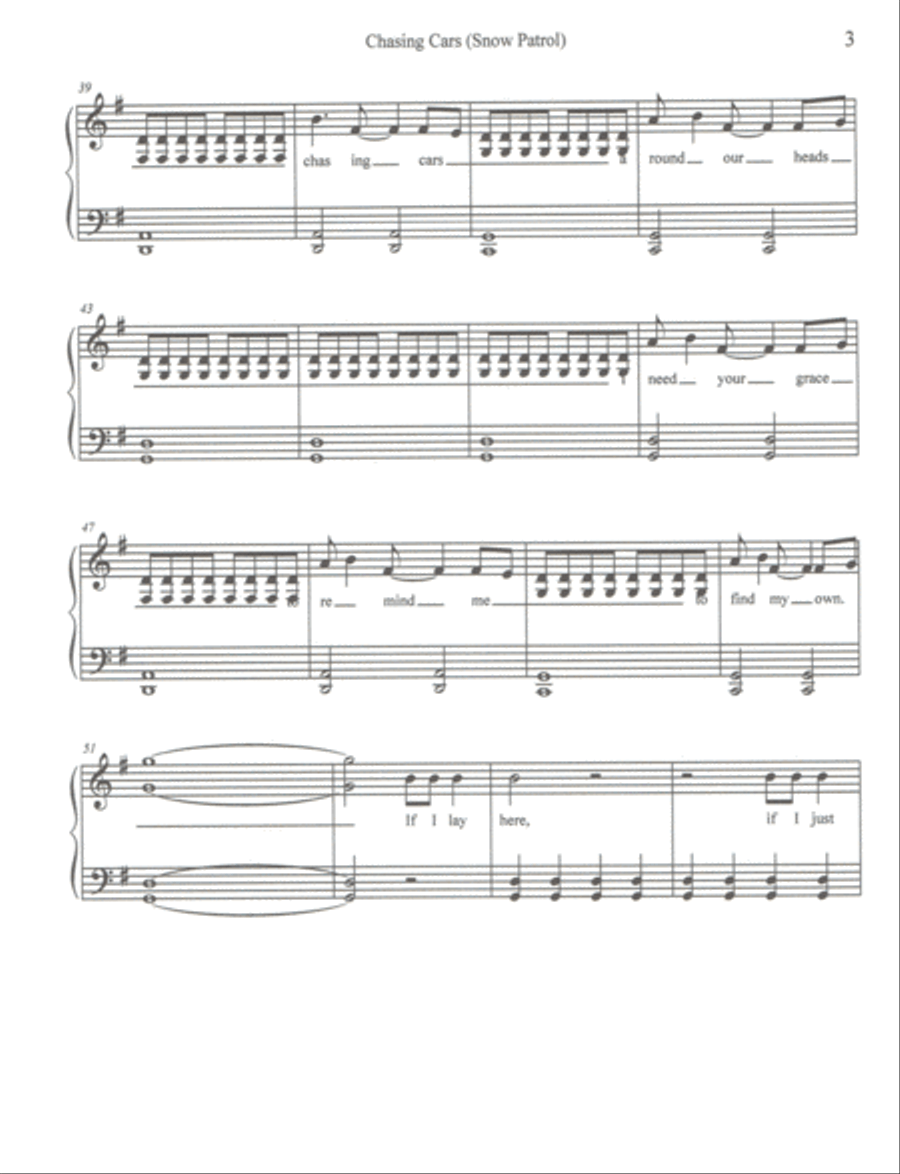 Chasing Cars Chasing Cars Small Ensemble scores gallery preview page 3