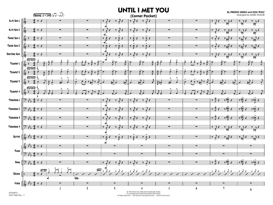 Until I Met You (Corner Pocket) (arr. Mark Taylor) - Full Score