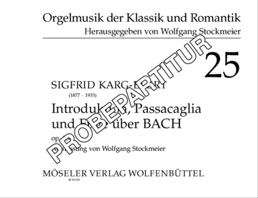 Introduktion, Passacaglia und Fuge uber B-A-C-H op. 150 Organ scores gallery preview page 2