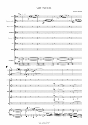 Cum ortus fuerit (with oboe and clarinet version)
