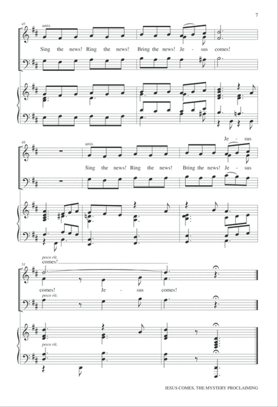 Jesus Comes The Mystery Proclaiming 3-Part scores gallery preview page 8