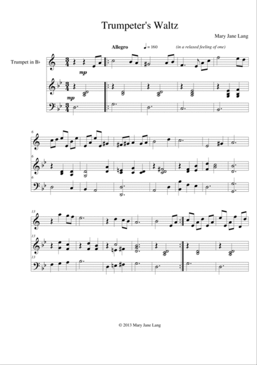 Trumpeter's Waltz Trumpet Solo scores gallery preview page 4