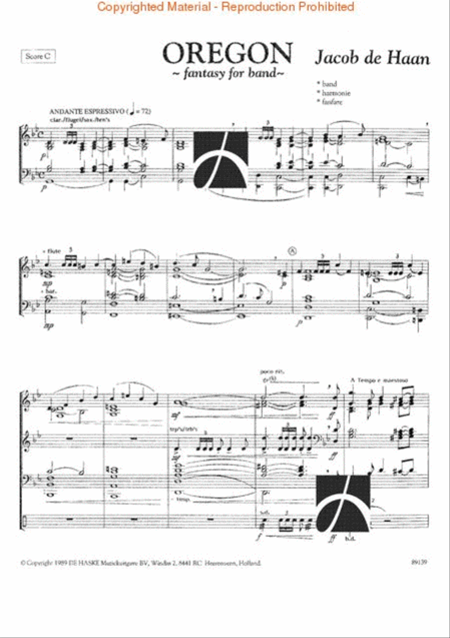 Oregon Concert Band scores gallery preview page 2