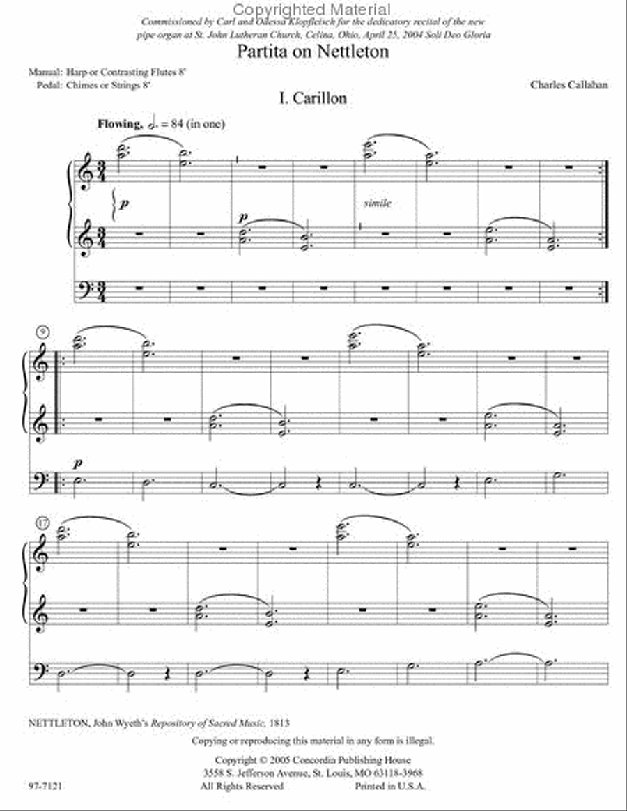 Partita on Nettleton Organ scores gallery preview page 2