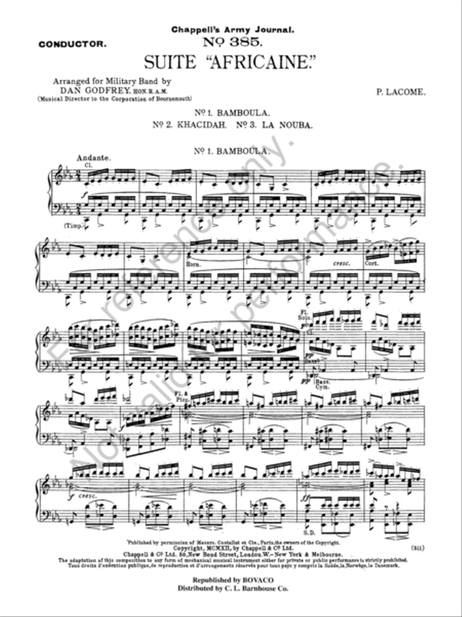 Africaine Concert Band scores gallery preview page 3