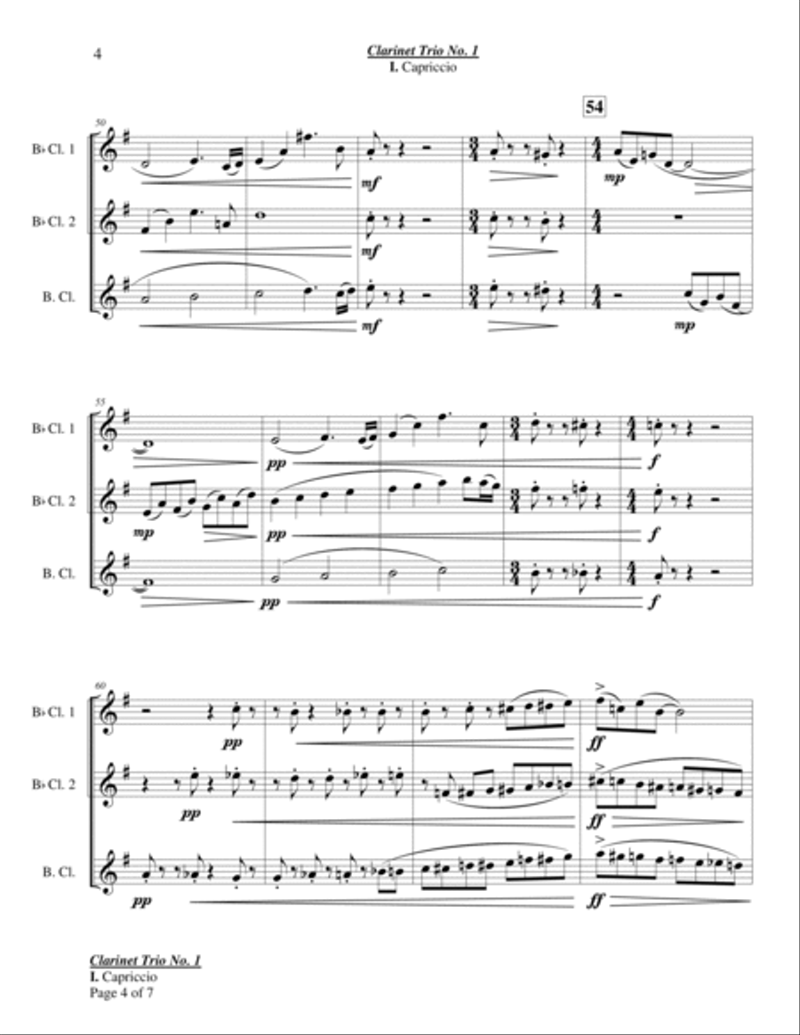 Clarinet Trio No. 1 Clarinet Trio scores gallery preview page 6