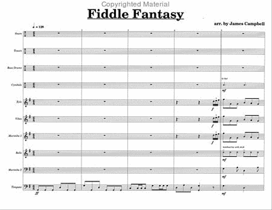 Fiddle Fantasy Percussion Ensemble scores gallery preview page 3