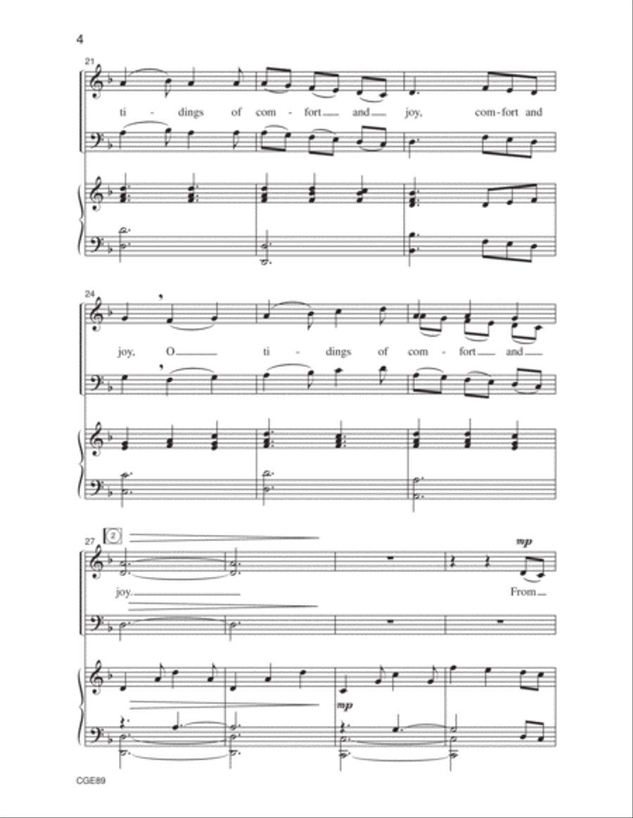 God Rest Ye Merry, Gentlemen (SAB) 3-Part scores gallery preview page 4