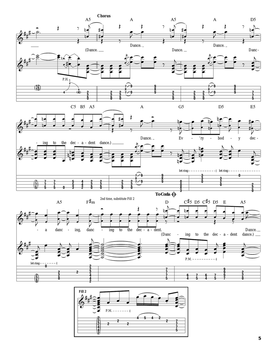 Decadence Dance Acoustic Guitar scores gallery preview page 5
