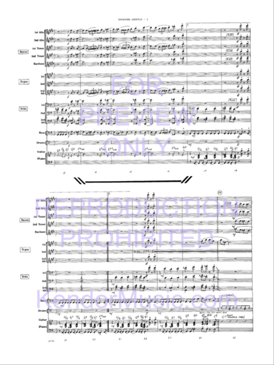 Shoehorn Shuffle Shoehorn Shuffle Jazz Ensemble scores gallery preview page 3