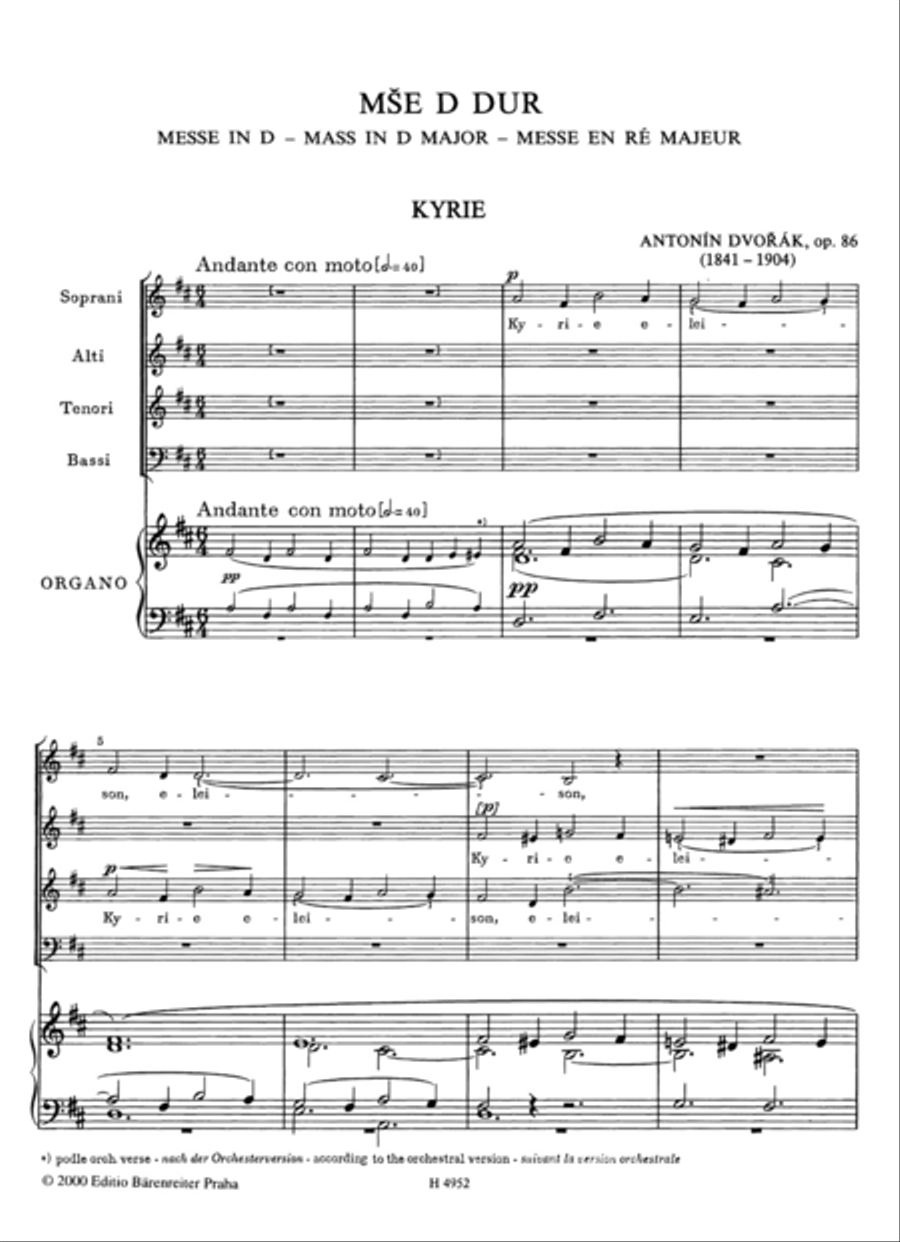 Messe D-Dur, op. 86 4-Part scores gallery preview page 2