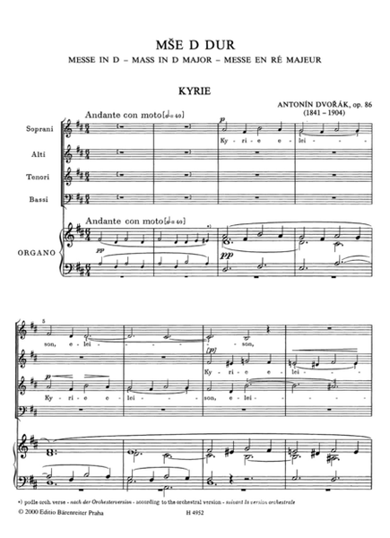 Messe D-Dur, op. 86