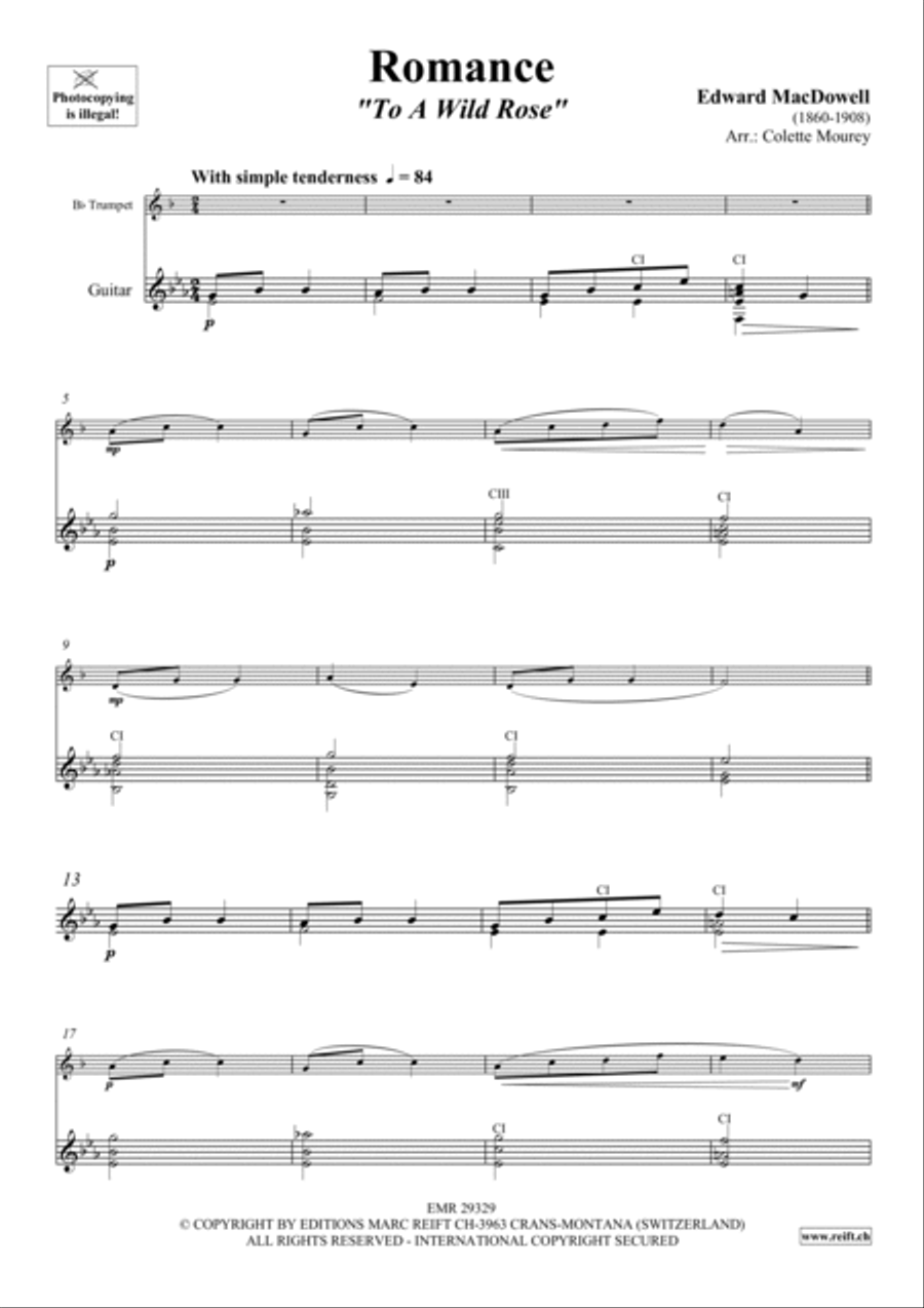 Romance Trumpet scores gallery preview page 3