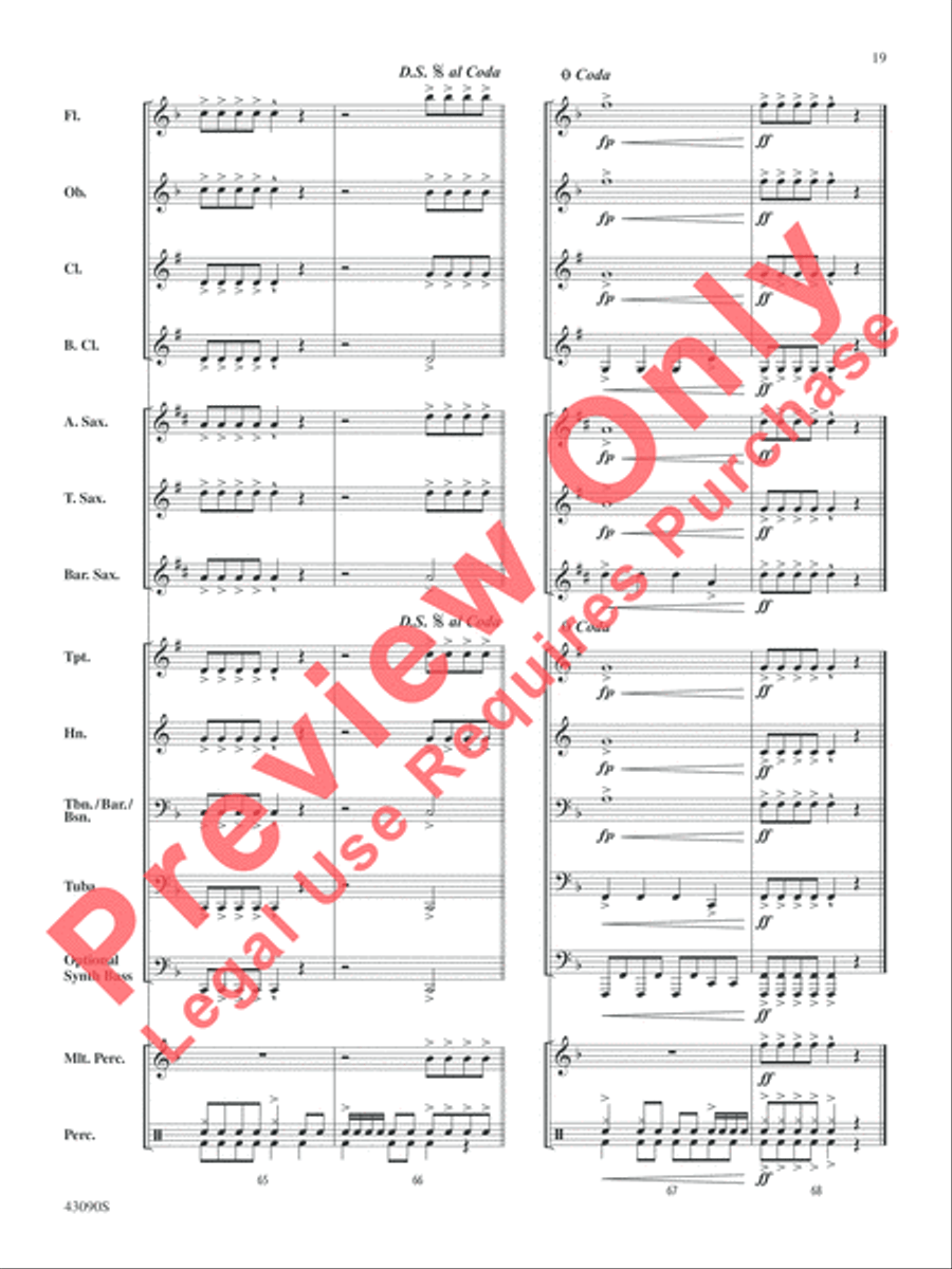 Everything Is Awesome (Awesome Remixxx!!!) (from The Lego Movie) Concert Band scores gallery preview page 19