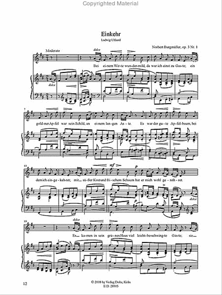 Sämtliche Lieder und Werke für Klarinette Voice scores gallery preview page 2