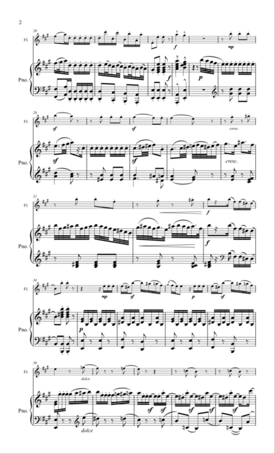 Pleyel, Sonata for flute & piano Flute Solo scores gallery preview page 2