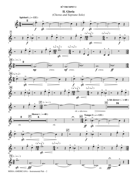 Missa Americana - Bb Trumpet 2