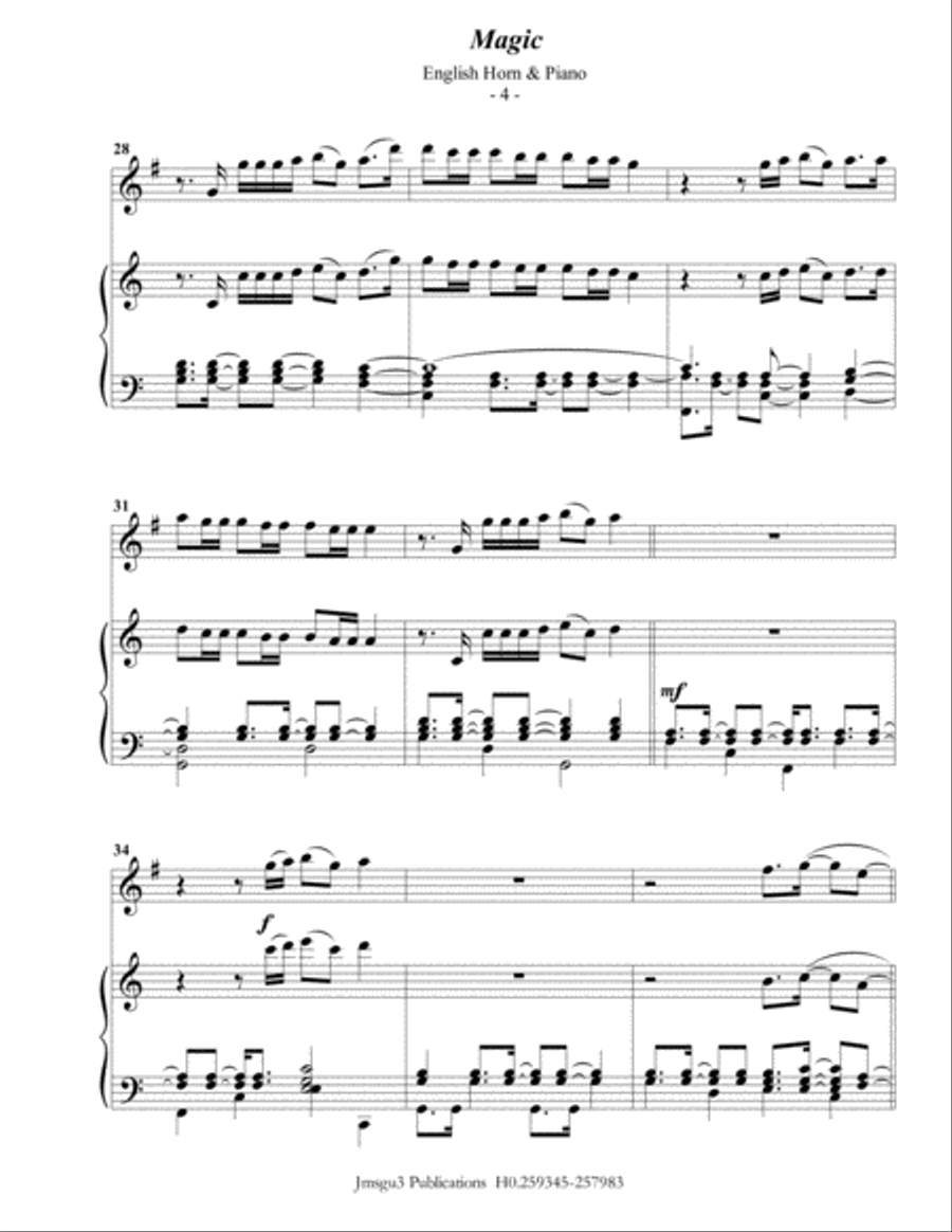 Magic English Horn scores gallery preview page 4