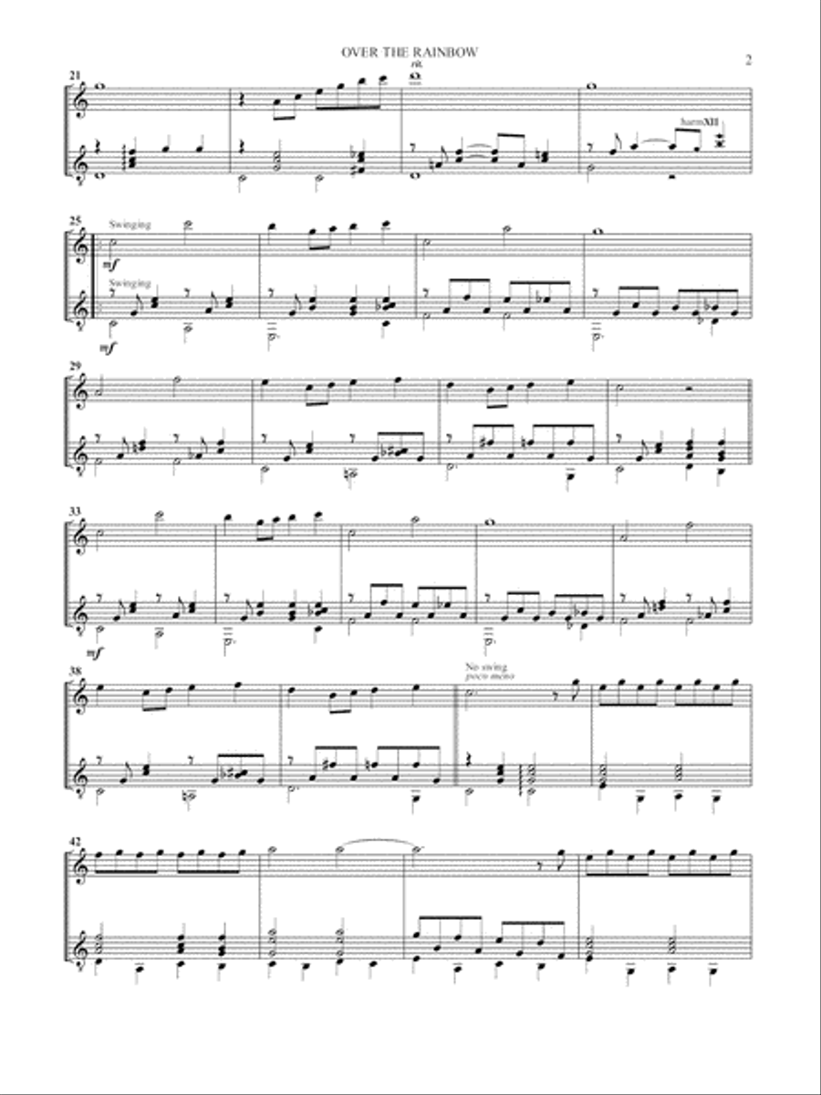 Over The Rainbow Small Ensemble scores gallery preview page 3