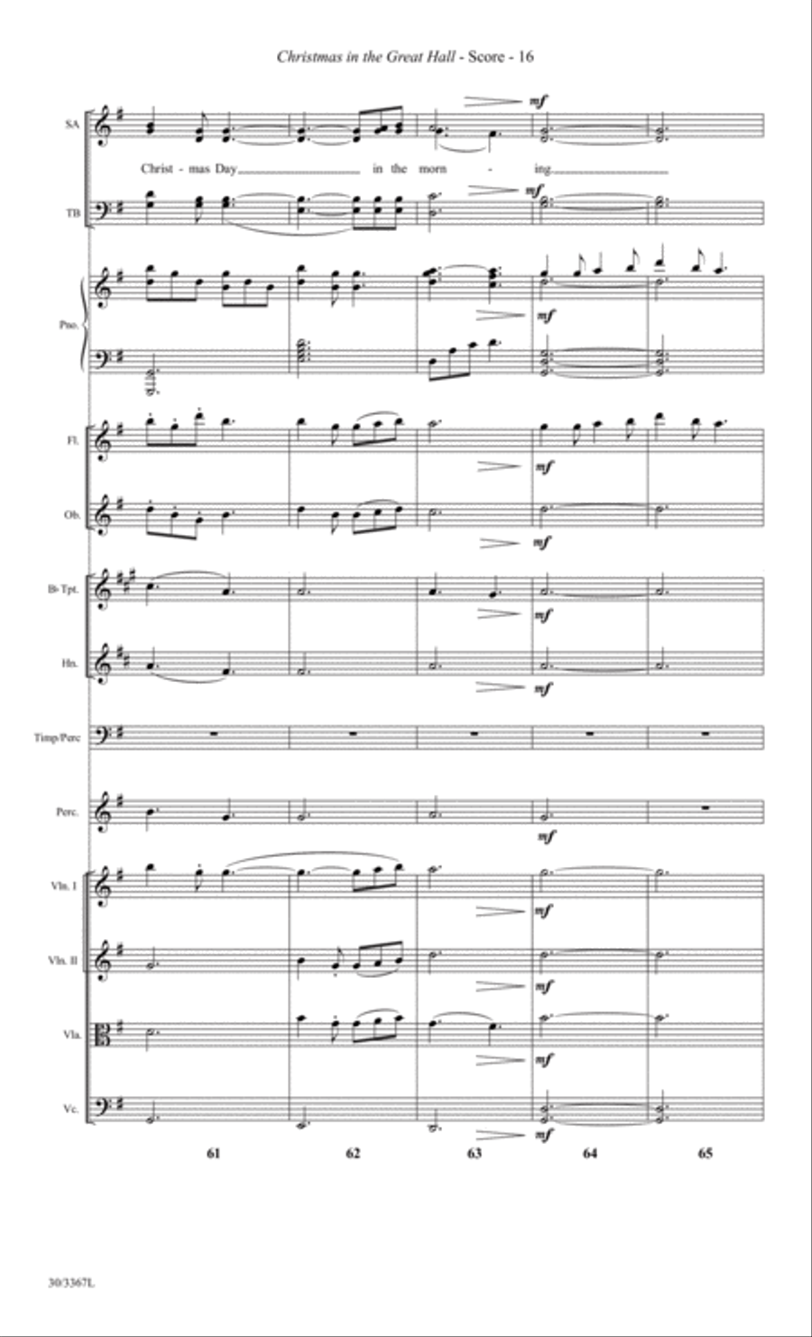Christmas in the Great Hall - Instrumental Ensemble Score and Parts Choir scores gallery preview page 19
