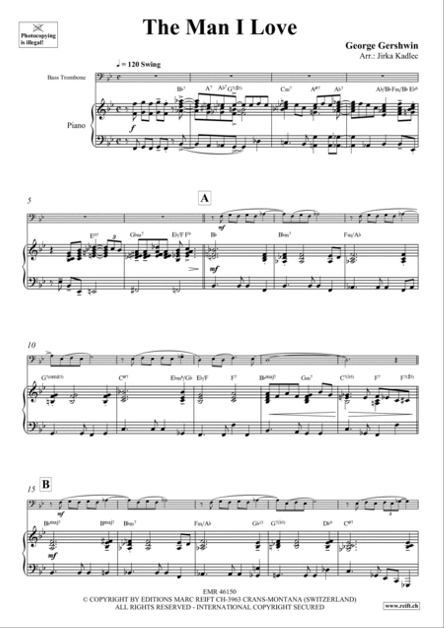 The Man I Love Trombone scores gallery preview page 3