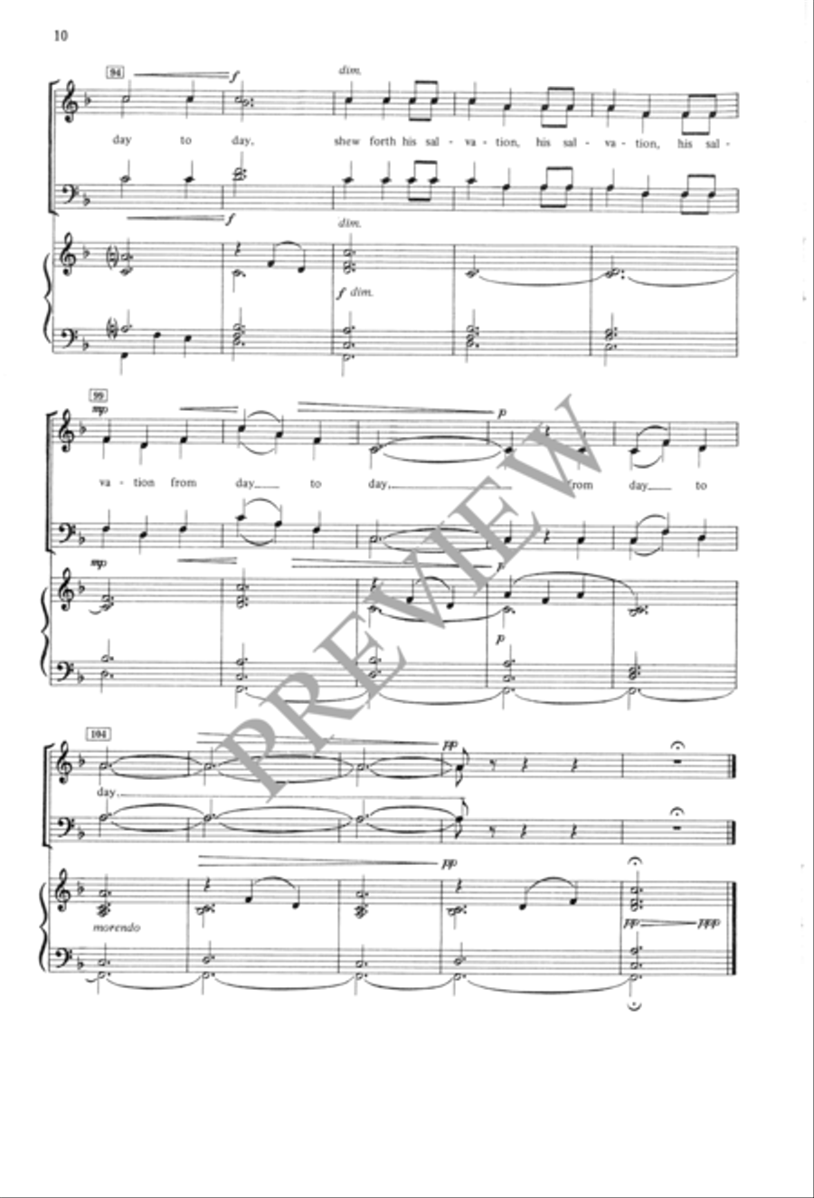 O Sing unto the Lord 4-Part scores gallery preview page 11