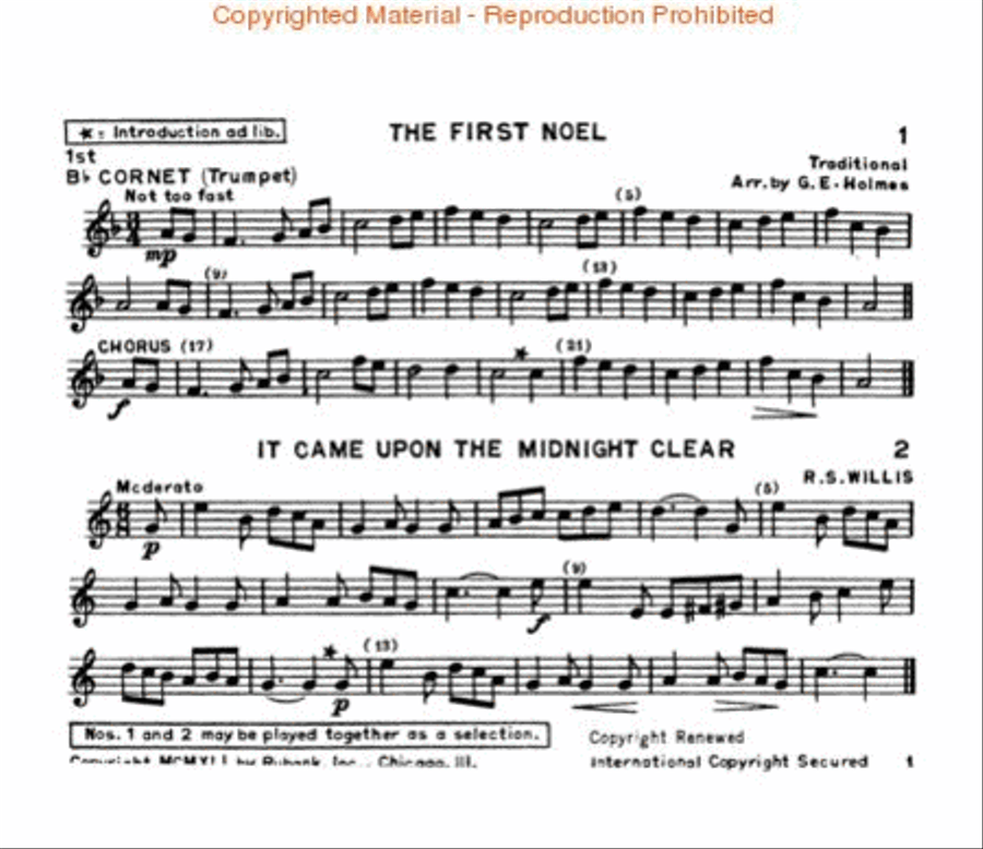 Christmas Carols for Band or Brass Choir Concert Band scores gallery preview page 2