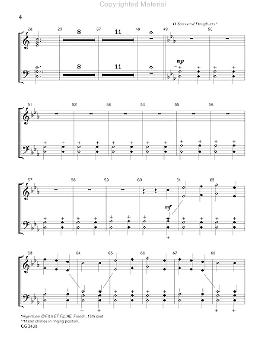 An Easter Carillon (Choir II) Choir scores gallery preview page 3