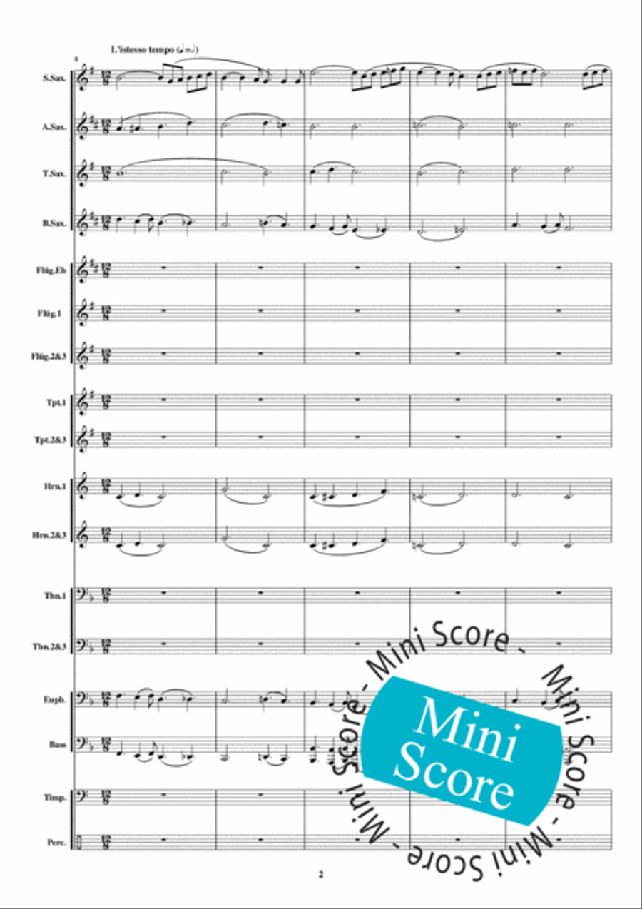 Regina Coeli Fanfare Band scores gallery preview page 8