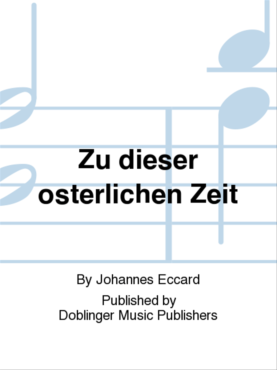 Zu dieser osterlichen Zeit Choir scores gallery preview page 1
