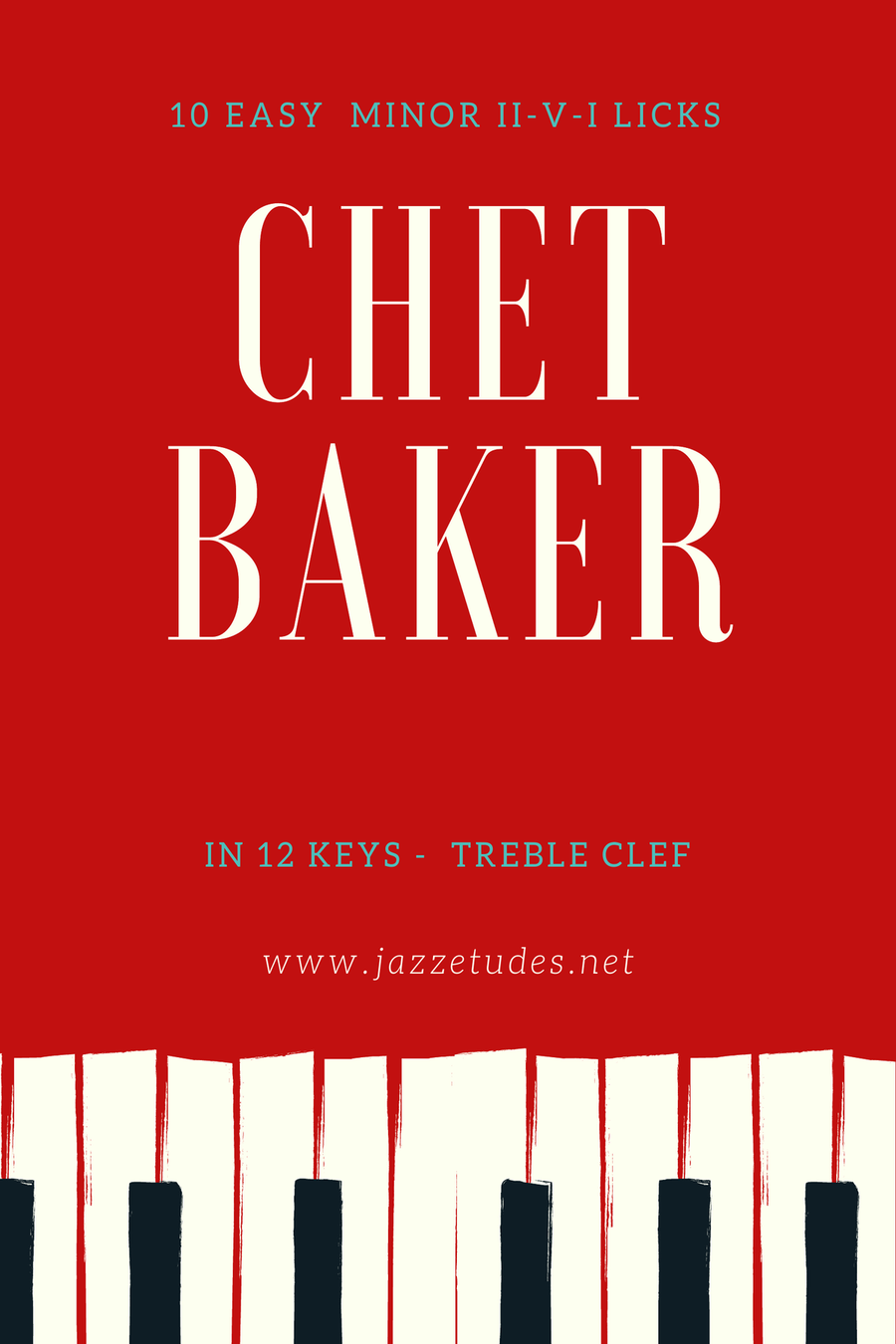 Jazz trumpet 10 easy minor II-V-I licks Chet Baker in 12 keys - Treble clef B-Flat Trumpet scores gallery preview page 1