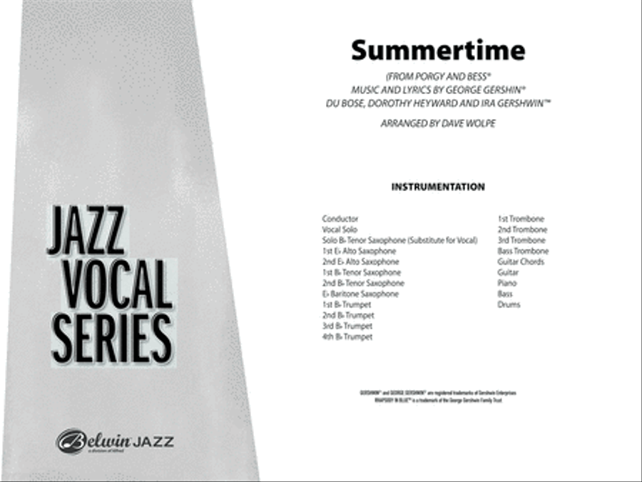 Summertime: Score Jazz Ensemble scores gallery preview page 1