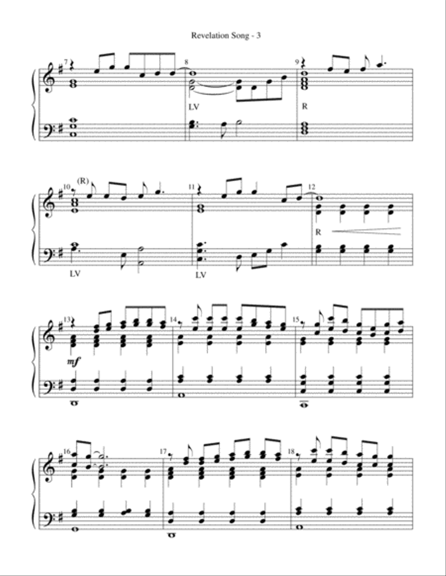 Revelation Song Handbell Choir scores gallery preview page 3