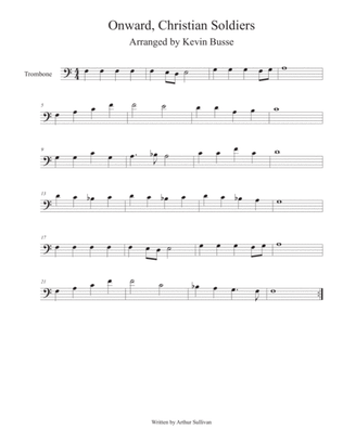 Book cover for Onward, Christian Soldiers (Easy key of C) - Trombone