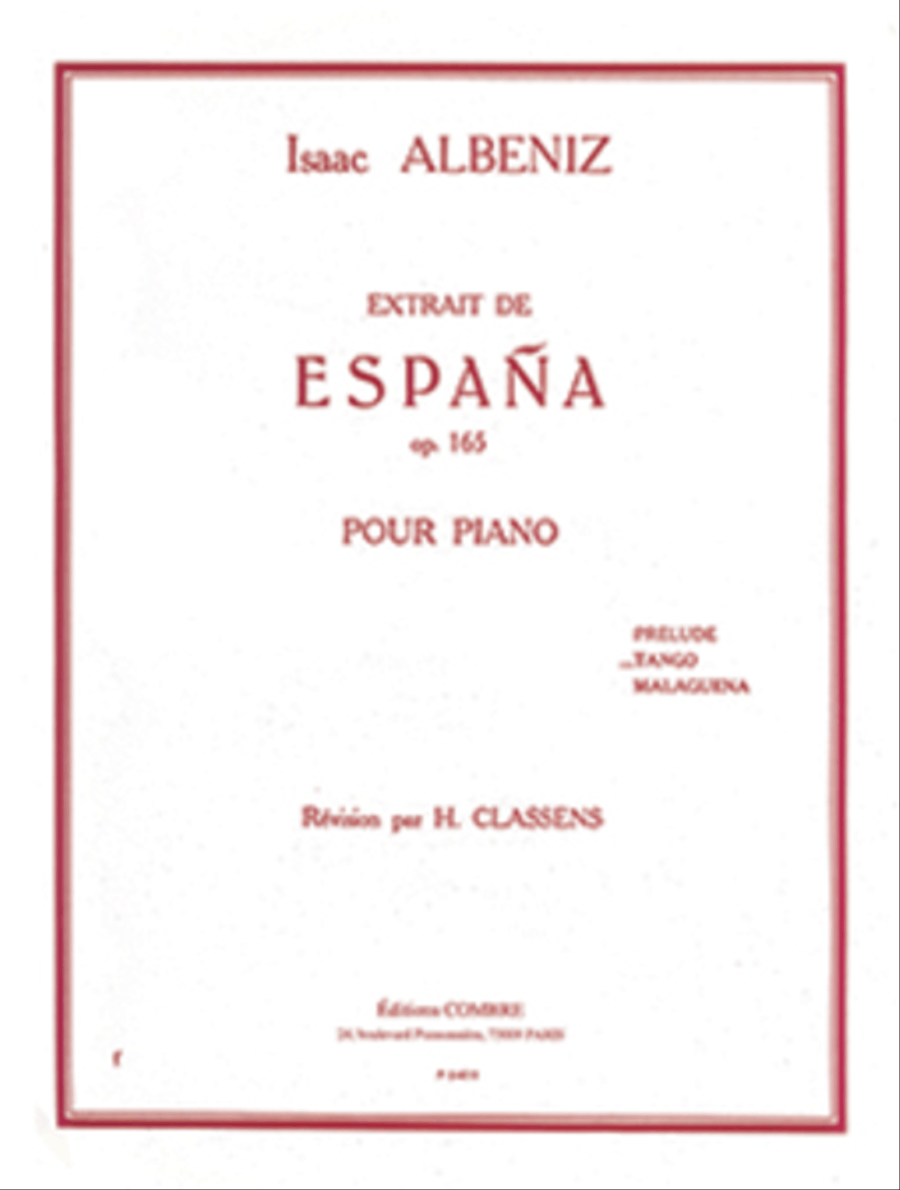 Espana Op. 165: Tango Piano Solo scores gallery preview page 1