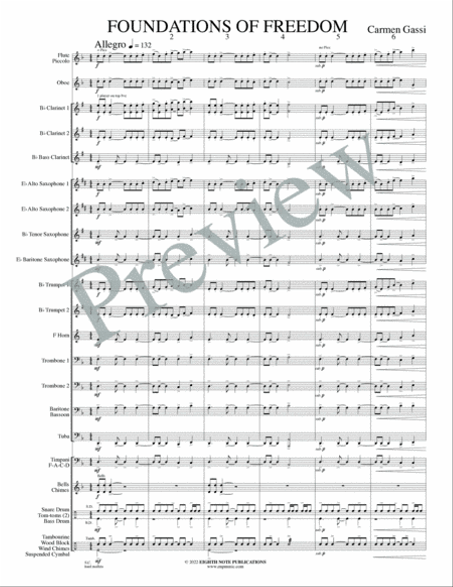 Foundations of Freedom Concert Band scores gallery preview page 4