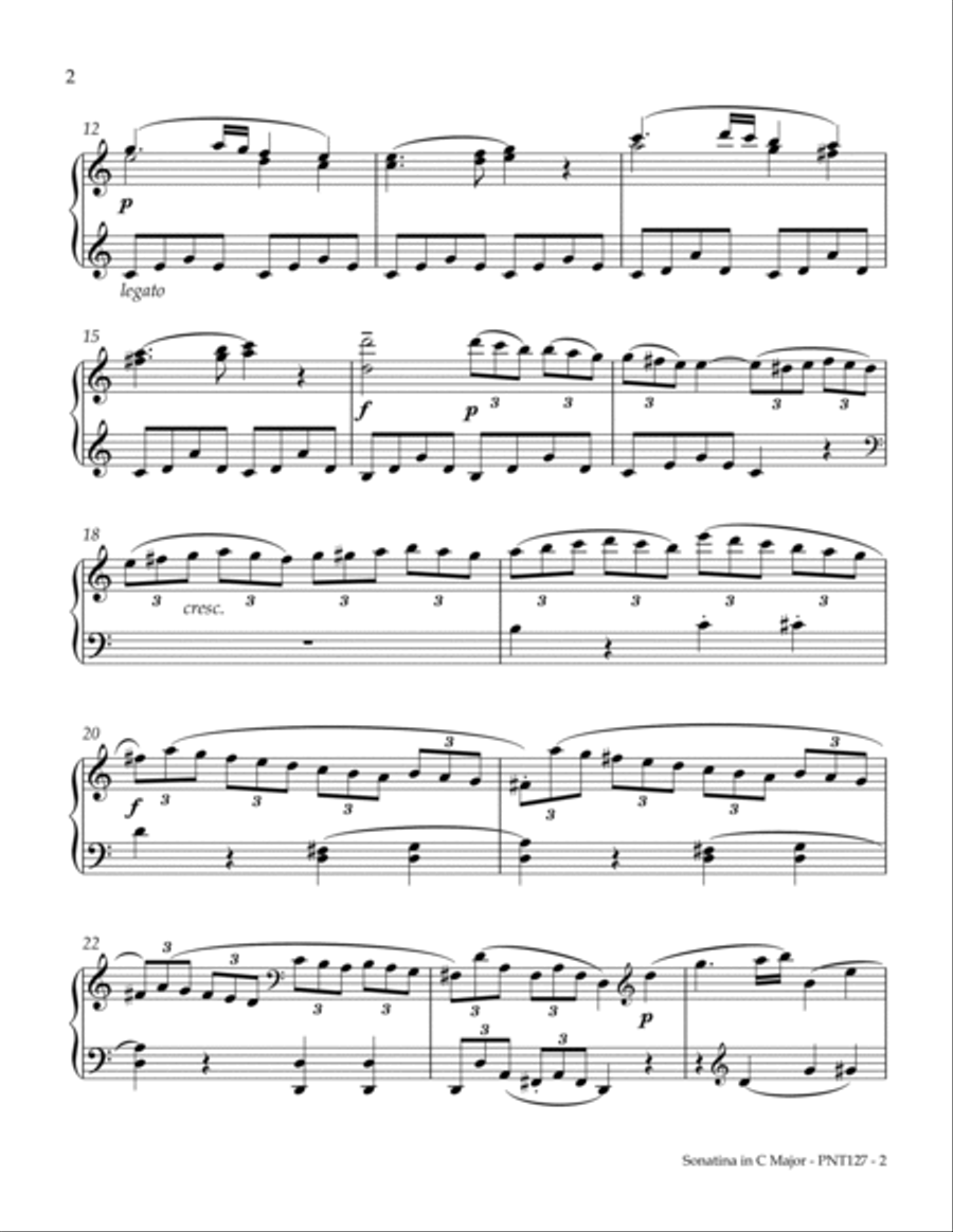 Sonatina Opus 37, Number 3 Piano Method scores gallery preview page 2