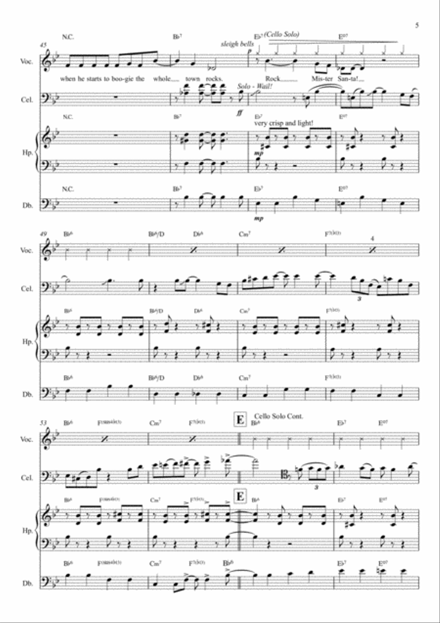Boogie Woogie Santa Claus Small Ensemble scores gallery preview page 6