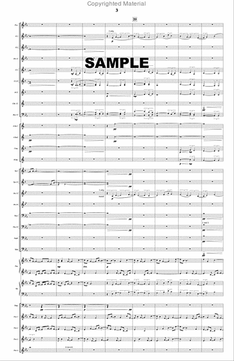 Fantasia on a Southern Hymn Tune Concert Band scores gallery preview page 4